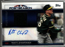 2019 Topps Postseason Performance Auto Relics #PPARMCA Matt Chapman Auto /50