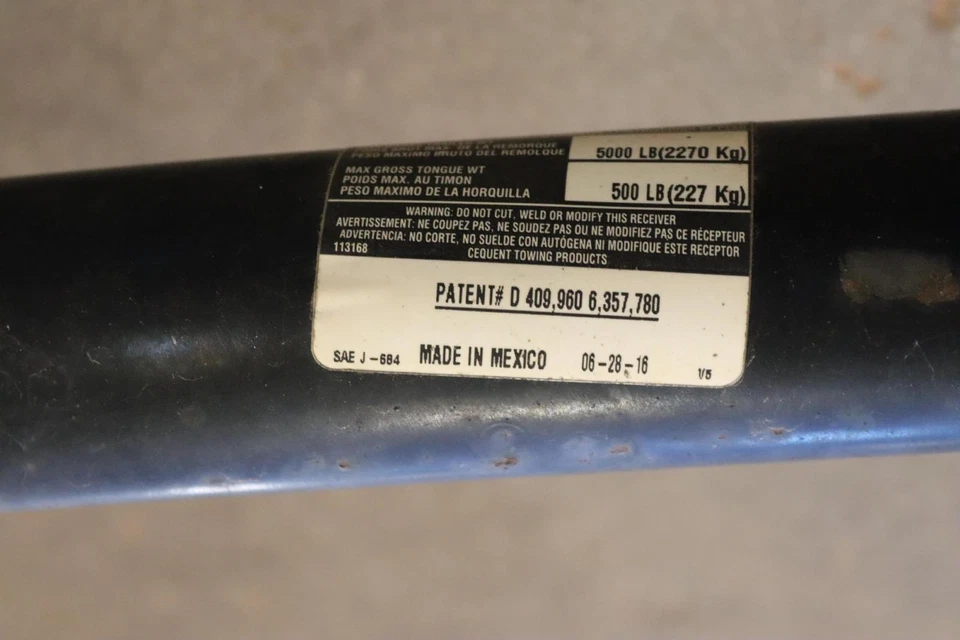 2011-2017 FORD EXPLORER REAR BUMPER TRAILER TOWING TOW HITCH BAR SUPPORT OEM - Image 3 of 4