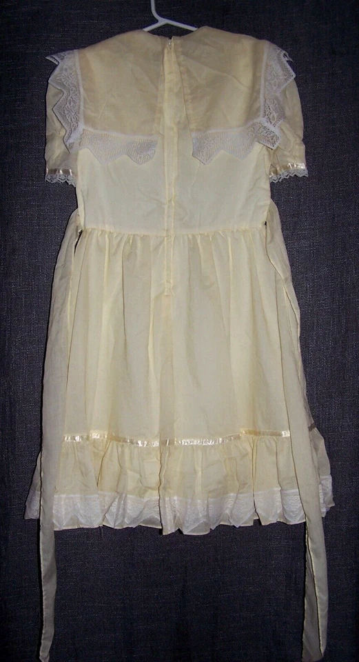 De colección. Vestido GUNNE SAX Jessica McClintock Crema y Blanco Hasta la Rodilla Niña Talla 10 Foto 3 de 4