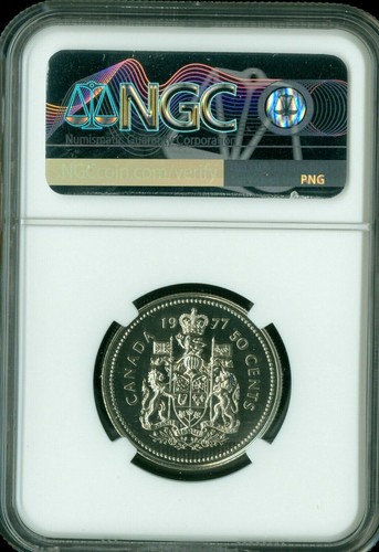 1977 CANADA 50 CENTS NGC MS69 MAC FINEST GRADE & SPOTLESS * - Bild 2 von 4