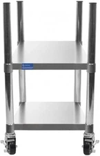 14" x 14" Stainless Steel Rice Warmer Stand with Wheels | Restaurant Commercial