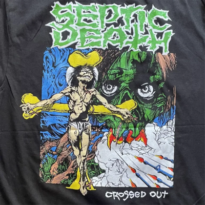VTG 90s Septic Death Band Crossed Out Twice Shirt MM1055 | eBay