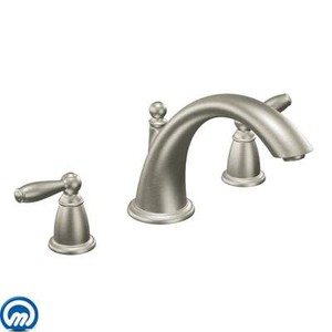 Moen T933 Brantford Two Handle Low Arc Roman Tub Faucet No Valve