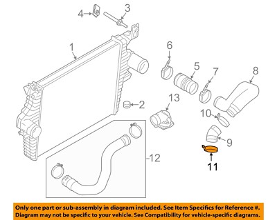 FORD OEM Turbo Turbocharger Intercooler-Inlet Tube Clamp