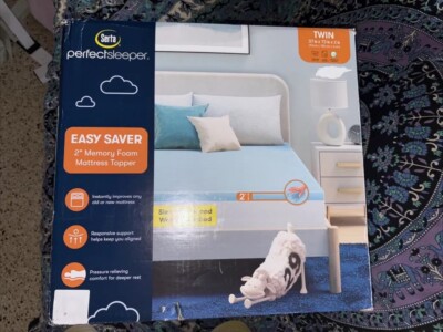 Serta-Perfect Sleeper-2'' Easy Saver Memory Foam Mattress Topper-twin New Sealed