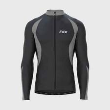 Fdx Viper Herren & Jungen Grau Thermo Roubaix Langarm Radtrikot