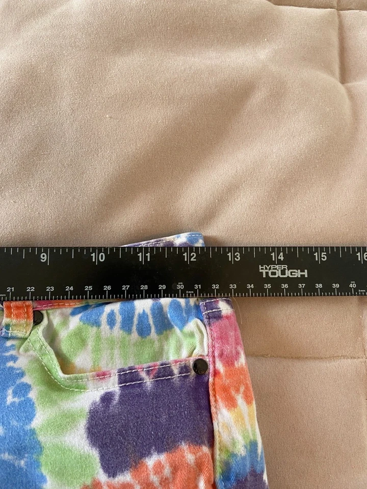 Pantalones Cortos Joe's Jeans Niñas Multicolor Tie Dye Tire Bajo Denim Jean Corte Talla 16 Foto 3 de 4