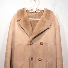 Sawyer of Napa Vintage Marlboro Coat Mens 42 R Large Brown Shearling Rancher