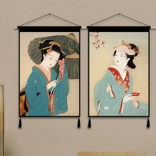 Tavoletta Giapponese Appesa Con Immagini Di Geisha Per Ristorante Sushi