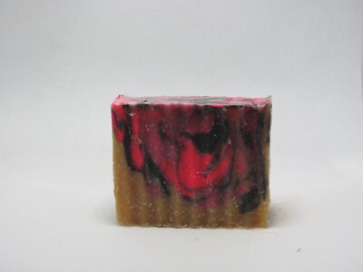 Handmade Goat Milk Soap bar Cherry Blossom Scent Makes Good Lather w/ Charcoal 