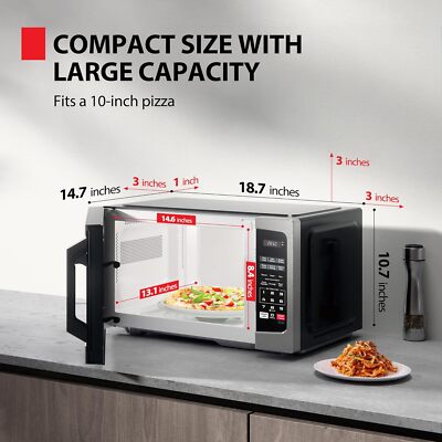 TOSHIBA Small Microwave Oven with Auto Menus, Mute Function