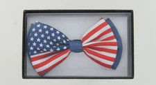 New Coool Bow Tie - American Flag - Red, White & Blue - Adjustable