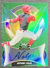2019 Anthony Volpe Leaf Valiant Green BA-AV2 🔥 ON CARD RC AUTO 🔥 Rookie. /99