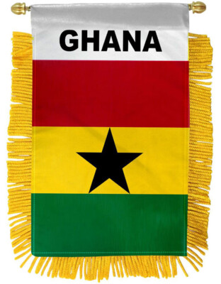Country of Ghana 4''x6'' Mini Window Banner Flag 100D