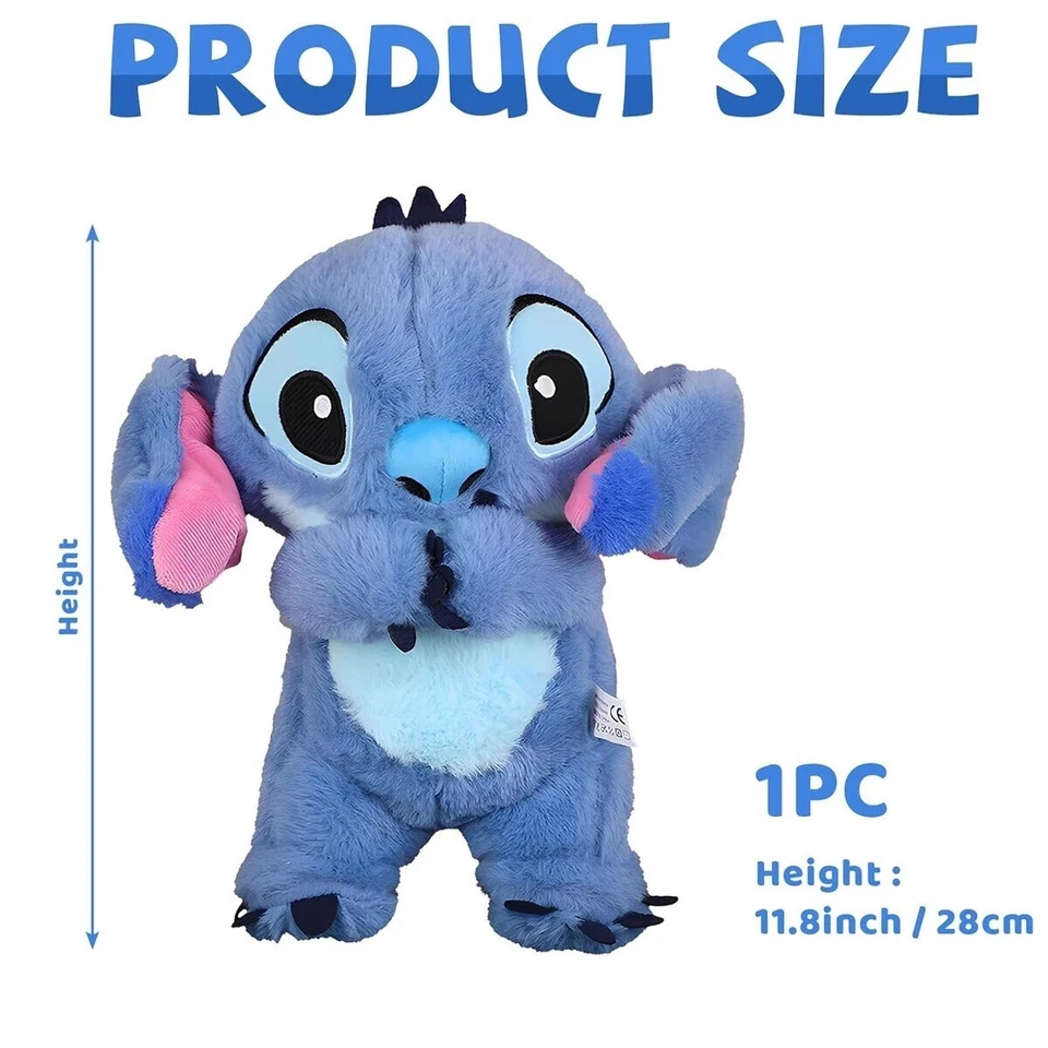 Stitch Angel Plüsch Spielzeug Schlaf-Kuscheltier mit Atembewegung Musik Puppen - Bild 3 von 4