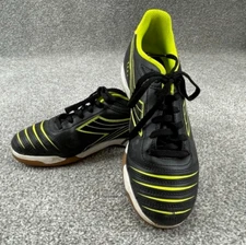 Diadora Soccer Shoes Women's 6 US Maracana Indoor Sneakers Black Yellow 180021