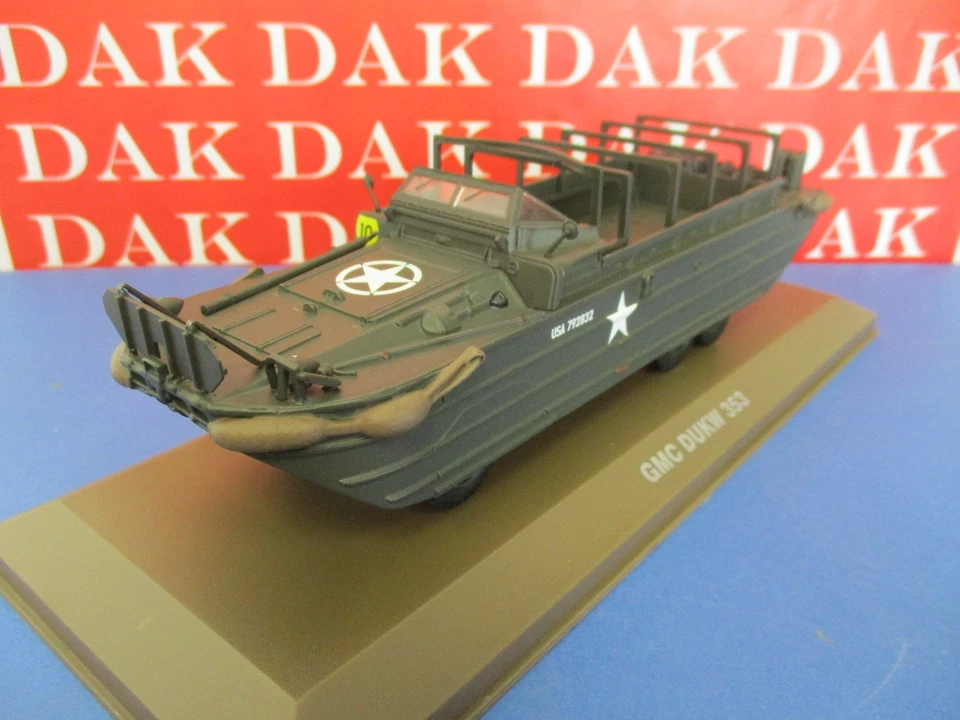 Die cast 1/43 Modellino Camion Anfibio Truck GMC DUKW 353 US Army by Atlas - Immagine 2 di 4