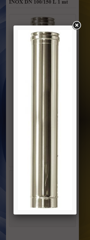 Conduit isolé double paroi inox duoten + bride l=0,25m