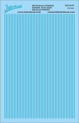 Feuilles De Décalcomanies (décal) INTERDECAL - Bleu Foncé, 0.5mm D'épaisseur, Format 119x79mm