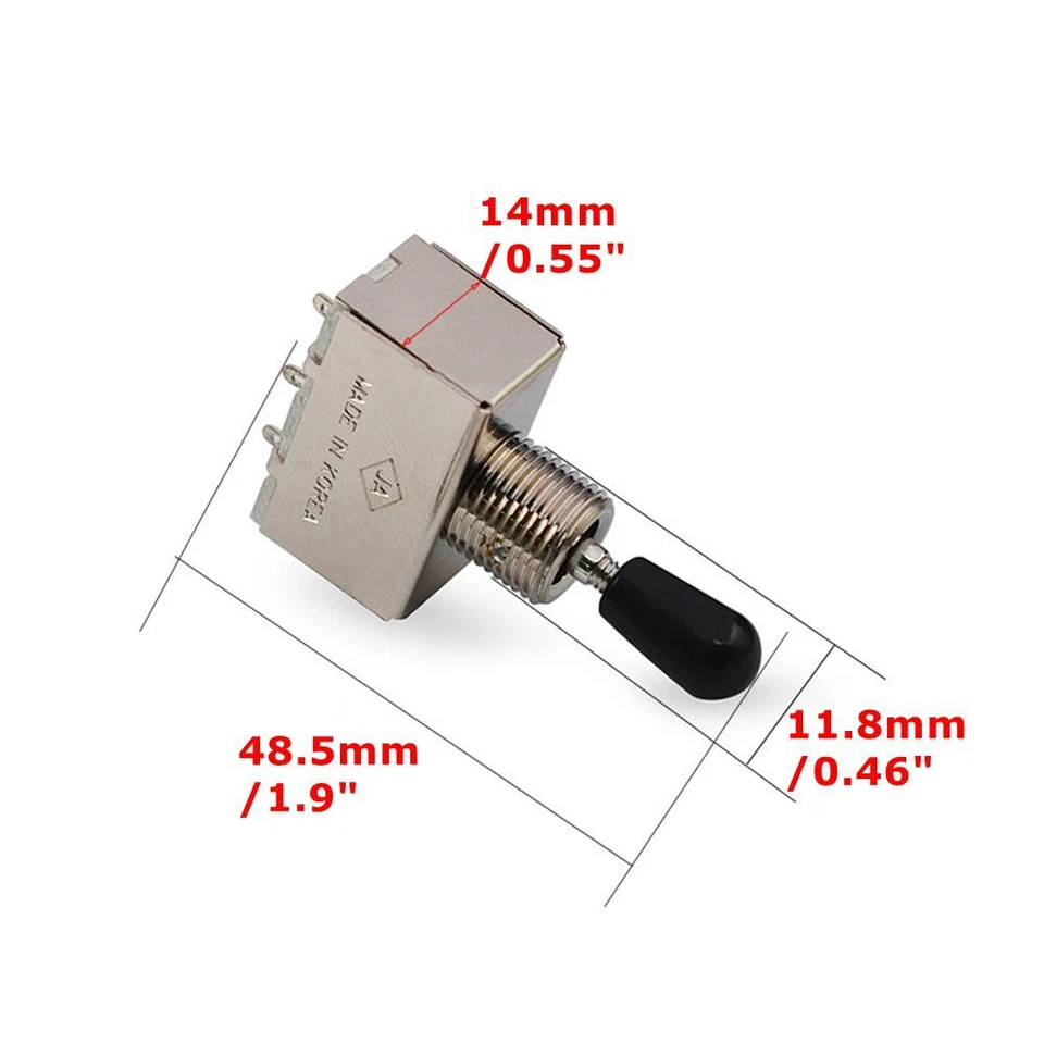Three-way Pickup Selector Electric Guitar 3-way Toggle Switch - Image 2 of 4