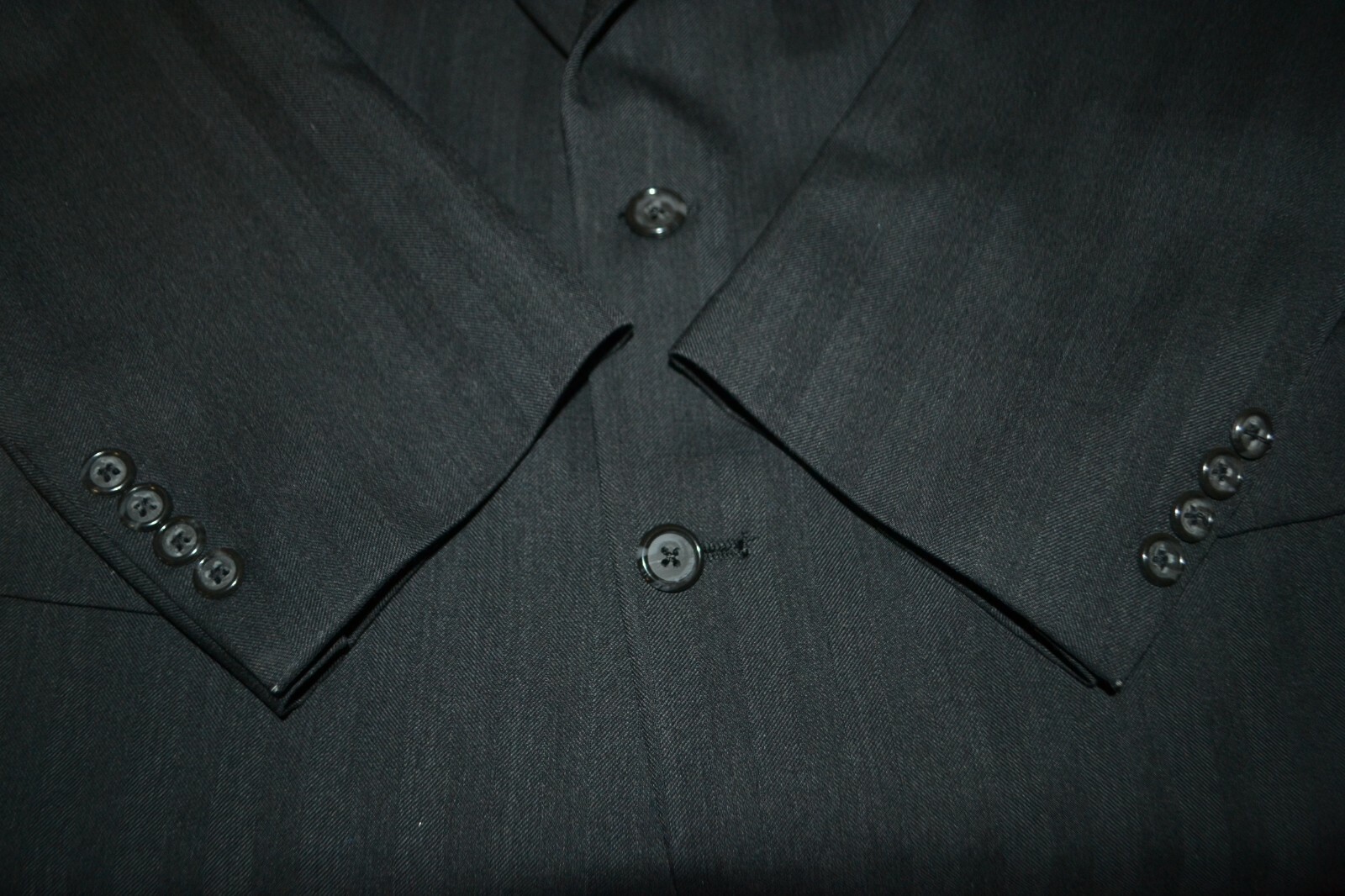 Burberry Men's Herringbone Wool 2 Front Button Sports Coat Sz 42L thumbnail 6