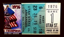 Utah State Aggies vs Arkansas Razorbacks Ticket Stub Sept. 11, 1976 Game 1
