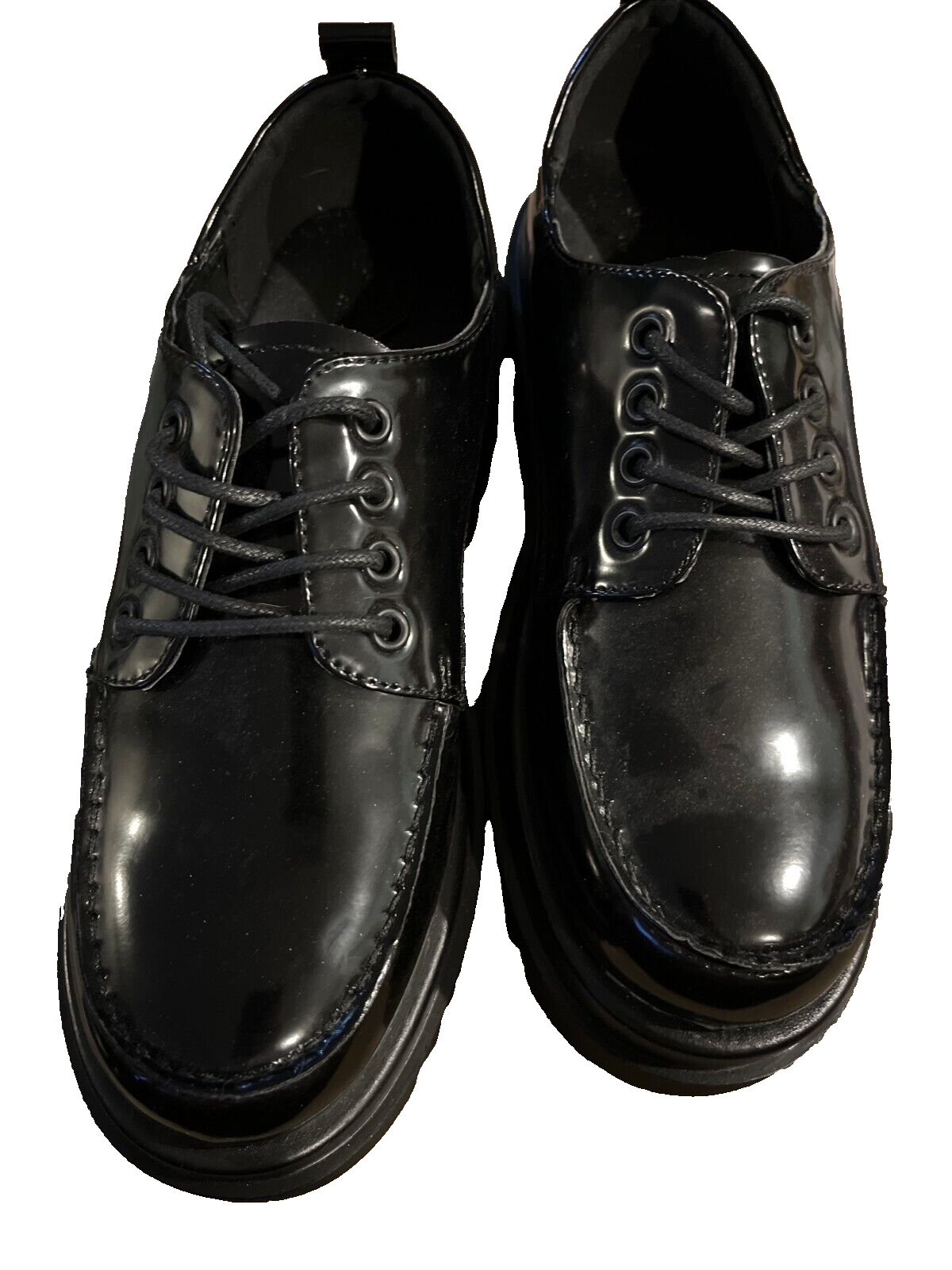 SAOLA Scarpa Oxford donna stringata con suola grossa nera collezione Truffle taglia 37 US 6