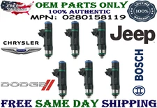 Bosch BRAND NEW SET OF 6 Fuel Injectors for 2007-2010 Jeep Wrangler 3.8L GENUINE