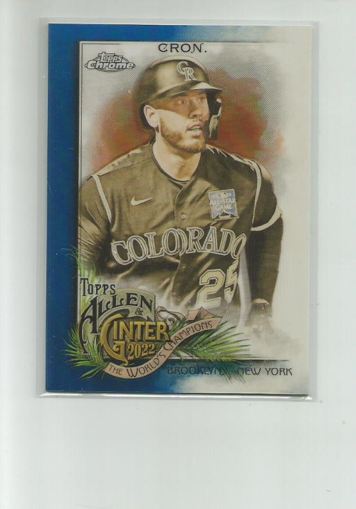 2022 TOPPS ALLEN AND GINTER CHROME BLUE REFRACTORS #268 C.J. CRON  106/150