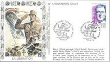 G046+FDC ENVELOPPE 1er JOUR   LA LIBERATION   J' ECRIS  TON  NOM