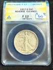 1917 S WALKING LIBERTY HALF DOLLAR REVERSE ANACS F 12 439