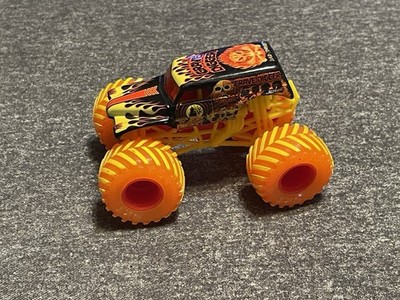 Monster Jam Official Fire and Ice Grave Digger Truck Orange Tires Used 