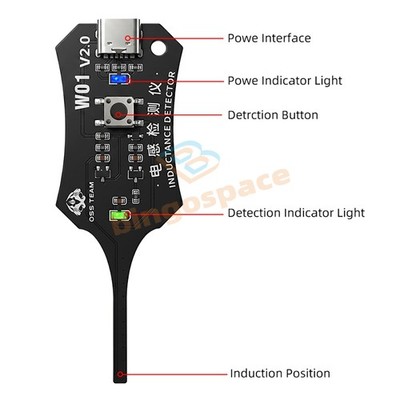 Motherboard Coil Tester Inductor Detector Tool for PC Repair Quick Fault Check