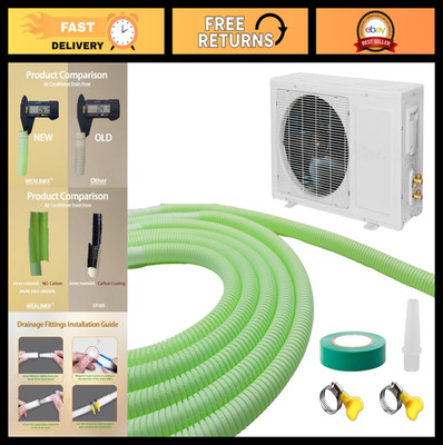 50ft Mini Split AC Drain Hose 5/8'' I.D, Durable Eco-Friendly Air Conditioner Lin