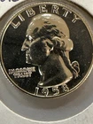Silver Gem Proof 1958 Washington Quarter