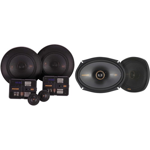 Kicker 51KSS504 KS-Series 5.25" Component system with 1" tweeters w/ 51KSC690...