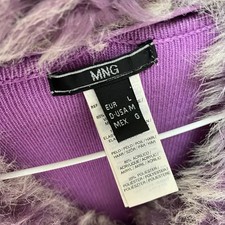 Peripera Vintage Purple Furry Detachable Two-Way Zipper Cardigan