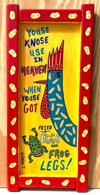 4 - FRIED CHICKEN EGGS and FROG LEGS - 22'' x 10''