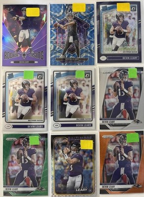 2024 DEVIN LEARY ROOKIE LOT OF 9 BALTIMORE RAVENS (6) SPs