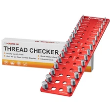 Thread Checker,30 Nut & Bolt Thread Size Checker 15 Standard &15 Metric,Wall-...