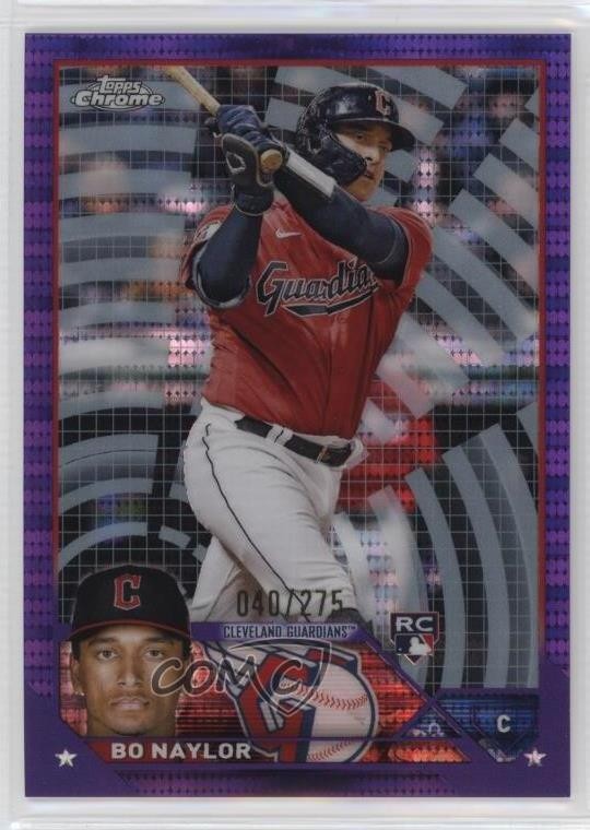 2023 Topps Chrome Purple Sonar Refractor 40/275 Bo Naylor #54 Rookie RC 08z4