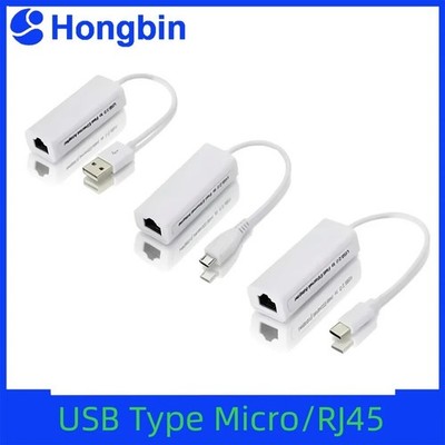 Type C USB-C to Ethernet RJ45 Network Lan Adapter Cable for PC win10/8/7 mac &