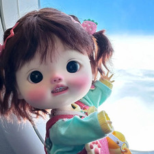 New 1/6 Bjd Doll Girl Face Make Up + Free Eyes Resin Handmade Figures Toys Gifts