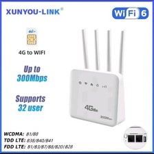 ROUTER 4G LTE CPE WiFi 6 DA 300 MBPS MODEM WIRELESS CON SLOT SIM A 4 ANTENNE