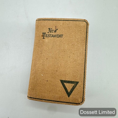 Vintage 1917 New Testament Pocket Bible American Bible Society Khaki Cloth
