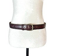 Bench Craft Burgundy Leather Dress Belt Size 32