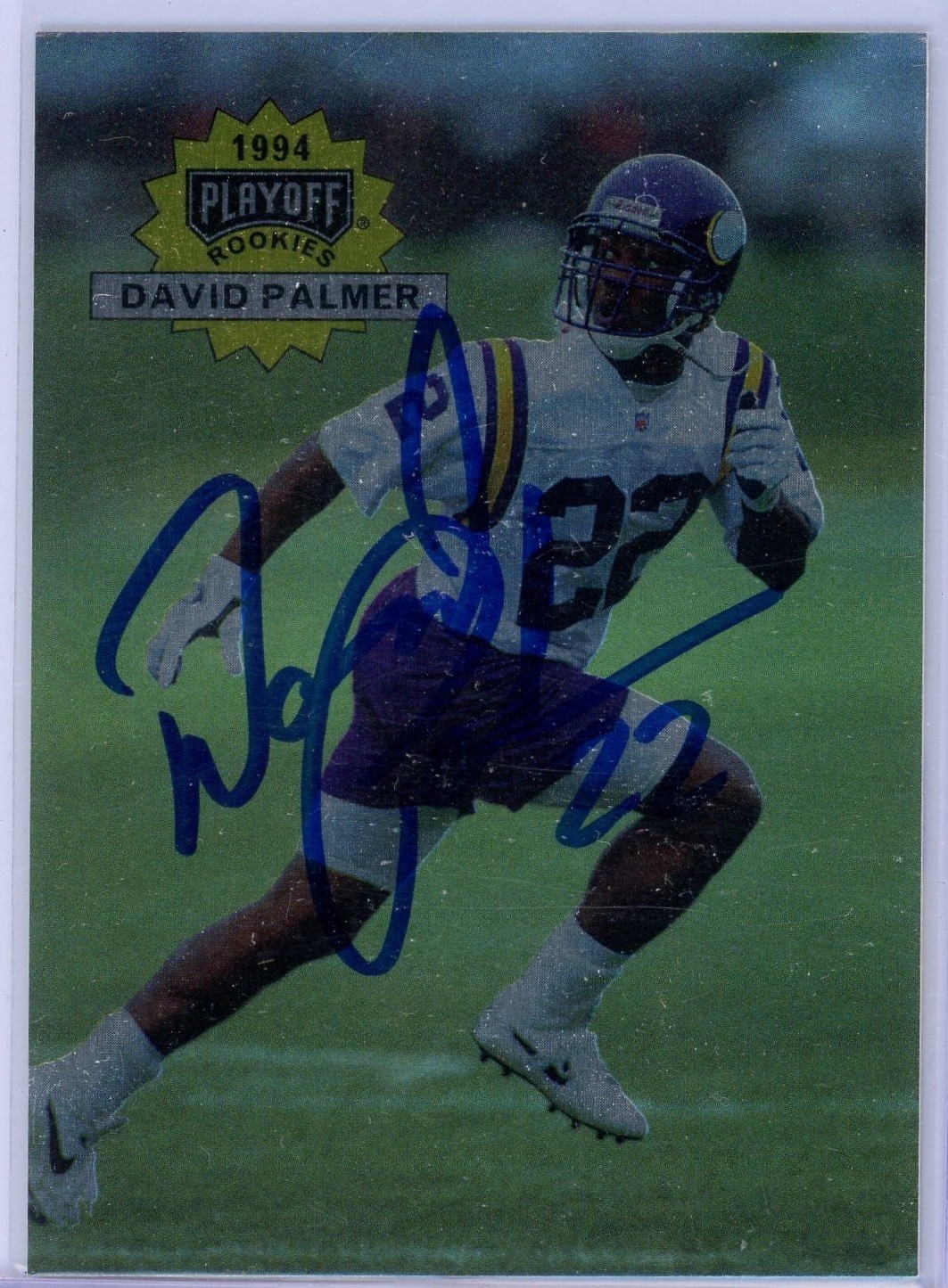 David Palmer Signed Auto 1994 Playoff Rookies Alabama Crimson Tide Football Card
