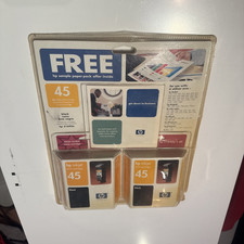 HP 45 New Black Ink Cartridges TWO Pack Inkjet Printer 51645a EXP. FEB 2003