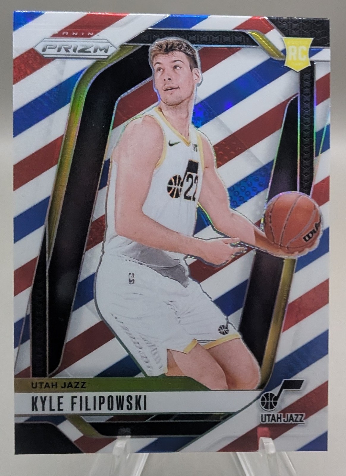 2024-25 Panini Prizm - Kyle Filipowski #263 Red White & Blue Prizm (RC)