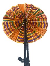 African Fan 2, African Ankara Print Fan, Ankara Handheld Fan, Afrocentric Fo...